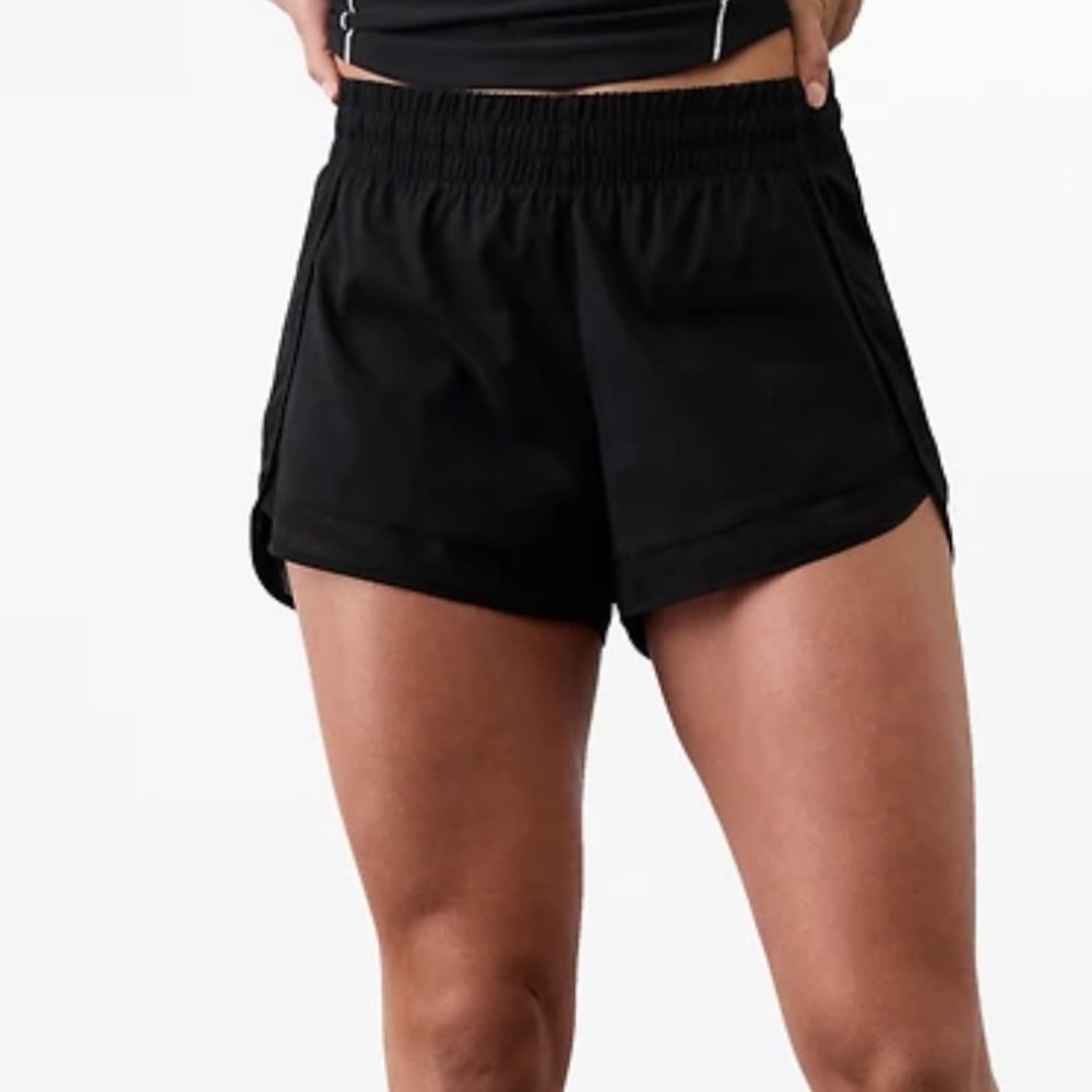 Athleta Black Split-Hem Performance Shorts